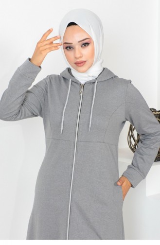الحجاب عباية رمادي 2063MG.GRI