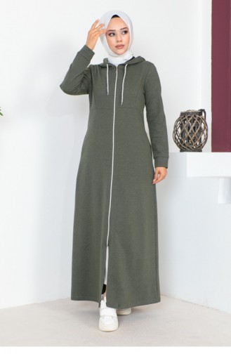 الحجاب عباية كاكي 2063MG.HAK