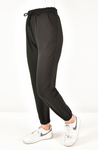 Pantalon De Jogging à Lacets 6000-01 Noir 6000-01