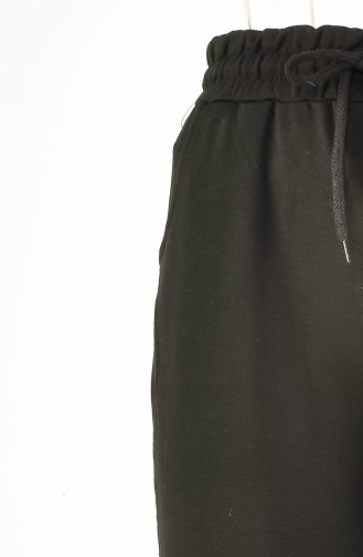 Jogger Leg Lace-up Sweatpants 6000-01 Black 6000-01