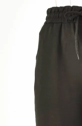Jogger Leg Lace-up Sweatpants 6000-01 Black 6000-01