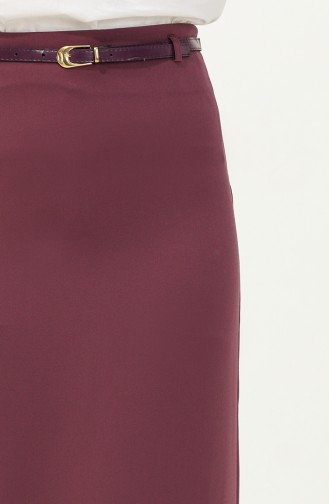 Belted Pencil Skirt 2247-01 Plum 2247-01