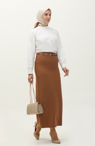 Belted Pencil Skirt 2247-02 Milky Coffee 2247-02