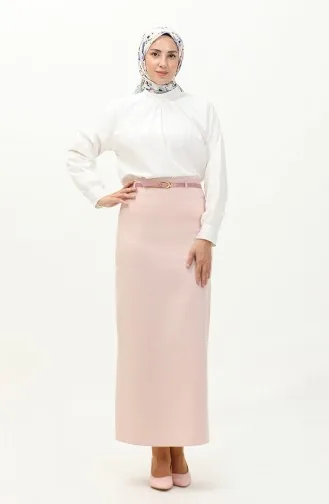 Bleistiftrock Mit Gürtel 2247-04 Puder 2247-04