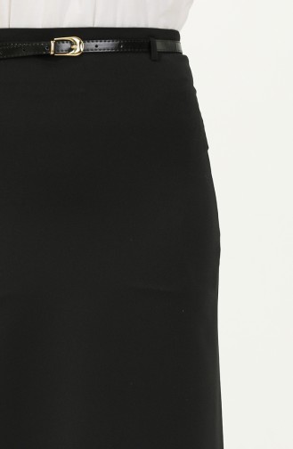 Belted Pencil Skirt 2247-05 Black 2247-05