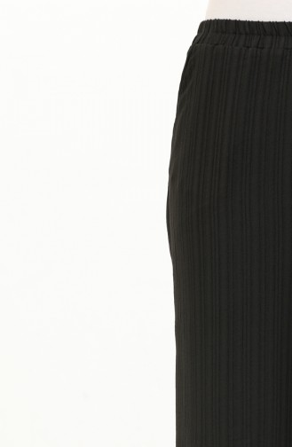 Crochet Fabric Elastic Pants 0010A-01 Black 0010A-01