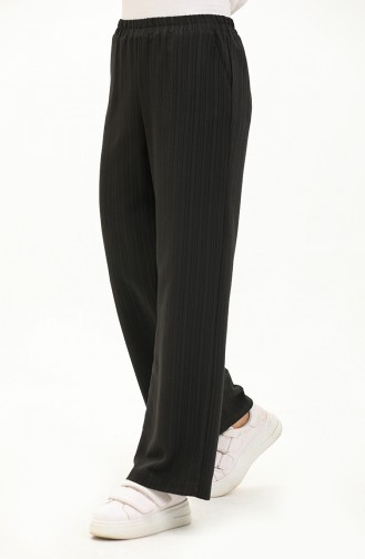 Crochet Fabric Elastic Pants 0010A-01 Black 0010A-01