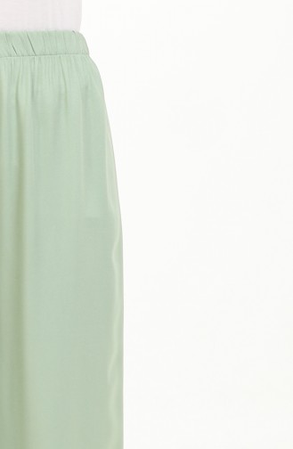 Wide Leg Elastic waist Trousers 1143-05 Pistachio Green 1143-05