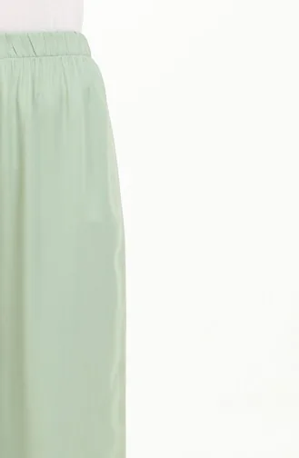 Pantalon Large Taille Elastique 1143-05 Vert Pistache 1143-05