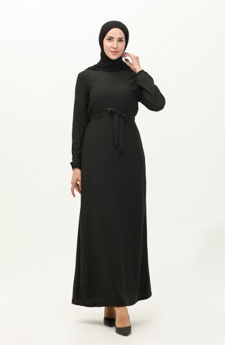 Hijab Lange Jurk 8647-01 Zwart 8647-01