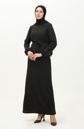 Robe Longue Hijab 8647-01 Noir 8647-01