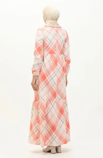 Robe à Motifs Carreaux 23K8827-04 Yavruağzı 23K8827-04