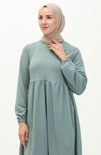 Shirred Tunic 7272-01 Unripe Almond Green 7272-01