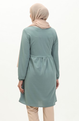 Shirred Tunic 7272-01 Unripe Almond Green 7272-01