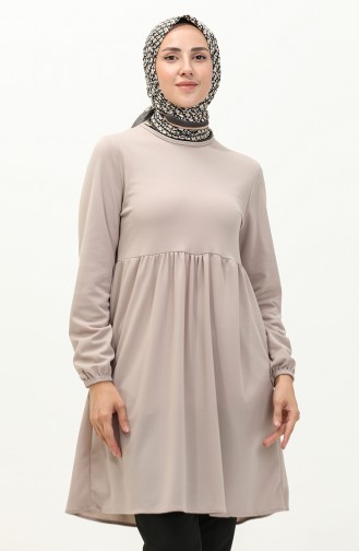 Shirred Tunic 7272-02 Beige 7272-02