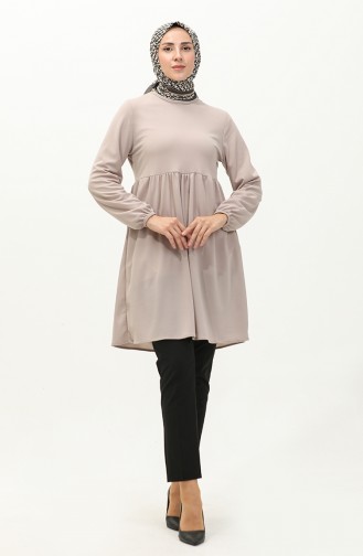 Shirred Tunic 7272-02 Beige 7272-02