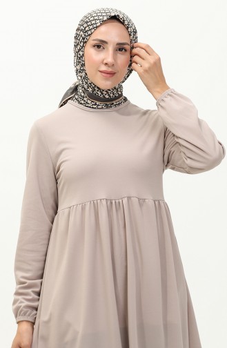 Shirred Tunic 7272-02 Beige 7272-02