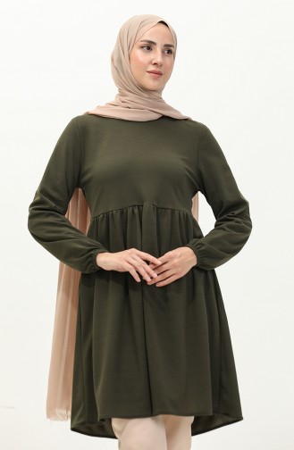 Shirred Tunic 7272-04 Khaki 7272-04