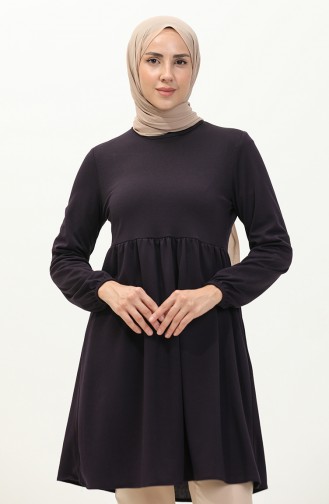 Shirred Tunic 7272-05 Purple 7272-05