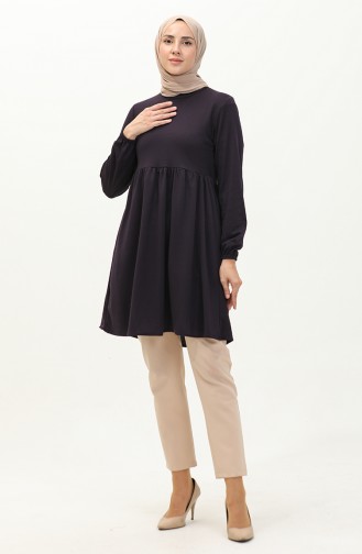 Shirred Tunic 7272-05 Purple 7272-05