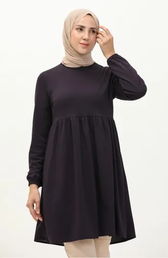 Shirred Tunic 7272-05 Purple 7272-05