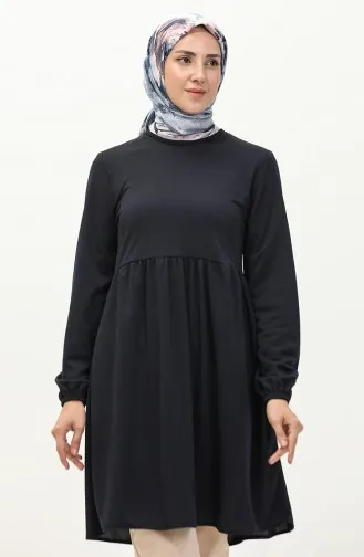 Shirred Tunic 7272-06 Navy Blue 7272-06