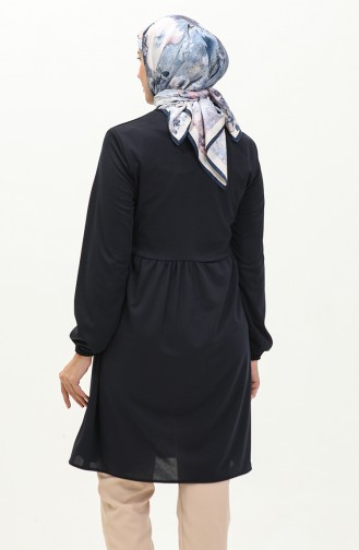 Shirred Tunic 7272-06 Navy Blue 7272-06