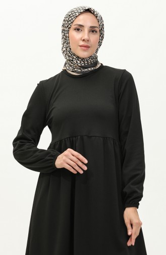 Büzgülü Tunik 7272-08 Siyah