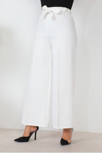 Broek Met Wijde Pijpen En Taille Wit 0658GLN.BYZ
