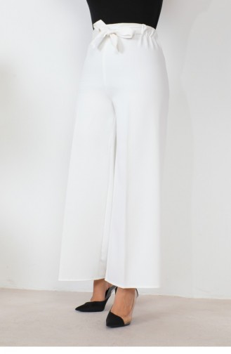 Broek Met Wijde Pijpen En Taille Wit 0658GLN.BYZ