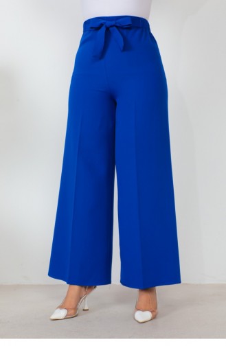 Pantalon Large Noué À La Taille Saks Blue 0658GLN.SKM