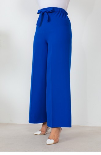 Pantalon Large Noué À La Taille Saks Blue 0658GLN.SKM