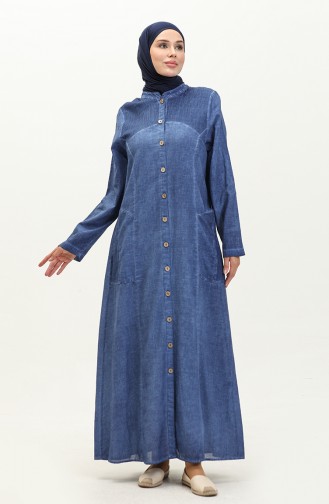 Şile Tuch Authentic Abaya 8590-04 Indigo 8590-04