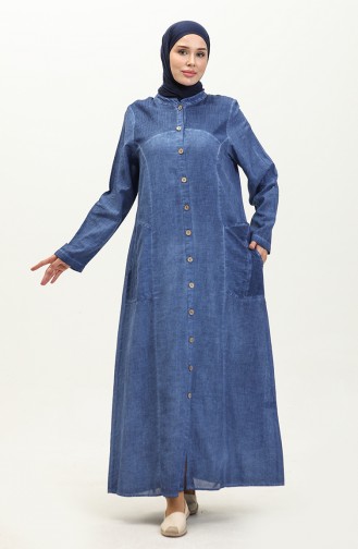 Şile Tuch Authentic Abaya 8590-04 Indigo 8590-04