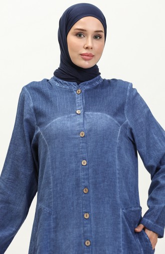Şile Tuch Authentic Abaya 8590-04 Indigo 8590-04