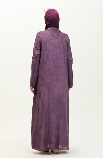 Şile Fabric Authentic Abaya 8590-05 Purple 8590-05