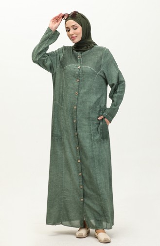 Siledoek Authentic Abaya 8590-07 Groen 8590-07