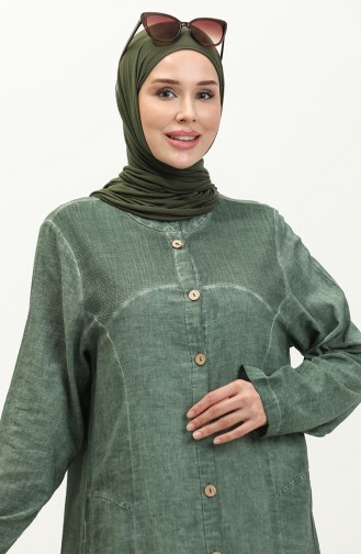 Siledoek Authentic Abaya 8590-07 Groen 8590-07