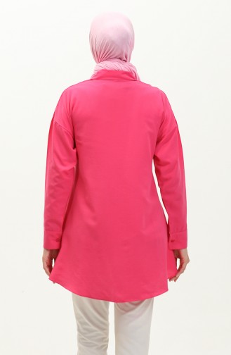 Hemd mit Taschenknöpfen 0216-06 Fuchsia 0216-06