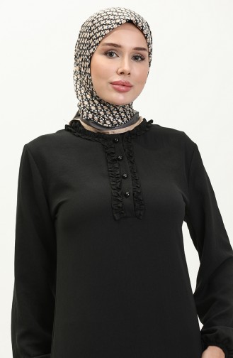 Robe à Volants En Tissu Aerobin 1006-01 Noir 1006-01