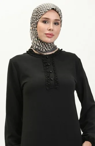 Robe à Volants En Tissu Aerobin 1006-01 Noir 1006-01