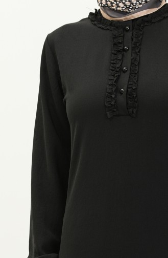 Aerobin Fabric Ruffle Dress 1006-01 Black 1006-01