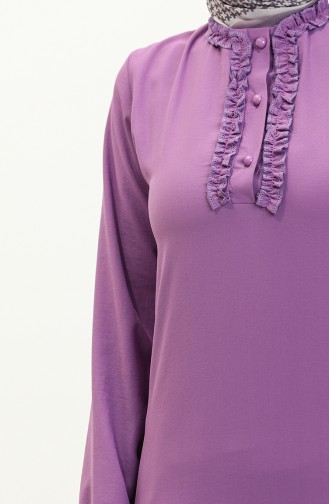 Aerobin Fabric Ruffle Dress 1006-07 Lilac 1006-07
