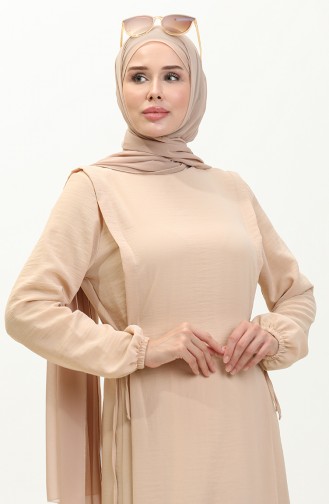 Robe à Nouer Sur Le Côté 1852-01 Beige 1852-01