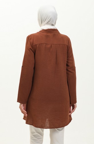 Tuniek Met Aerobin-stofpatroon 0221-01 Bruin 0221-01