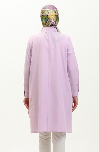 Hidden Button Slit Tunic 6478-18 Lilac 6478-18