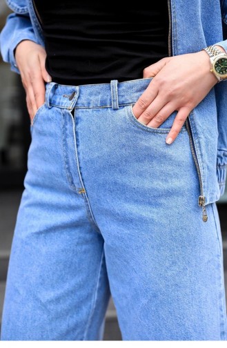 Jeanshose Mit Weitem Bein In Blau 0060BLN.MVI