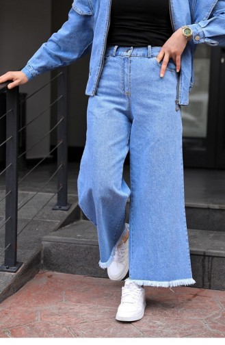 Jeanshose Mit Weitem Bein In Blau 0060BLN.MVI