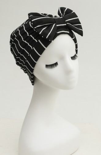 Striped Outer Bonnet 1250-01 Black 1250-01