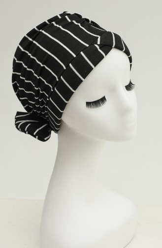 Striped Outer Bonnet 1250-01 Black 1250-01